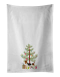 Beagle Christmas Tree Kitchen Towel Set of 2 White Dish Towels Decorative Bathroom Hand towel for Hand, Face, Hair, Yoga, Tea, Dishcloth, 19 X 28", White