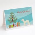 Bedlington Terrier Christmas Tree Greeting Cards Pack of 8 Blank Cards with Envelopes Whimsical A7 Size 5x7