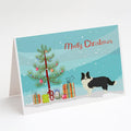 Border Collie Christmas Tree Greeting Cards Pack of 8 Blank Cards with Envelopes Whimsical A7 Size 5x7