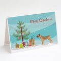 Border Terrier Christmas Tree Greeting Cards Pack of 8 Blank Cards with Envelopes Whimsical A7 Size 5x7