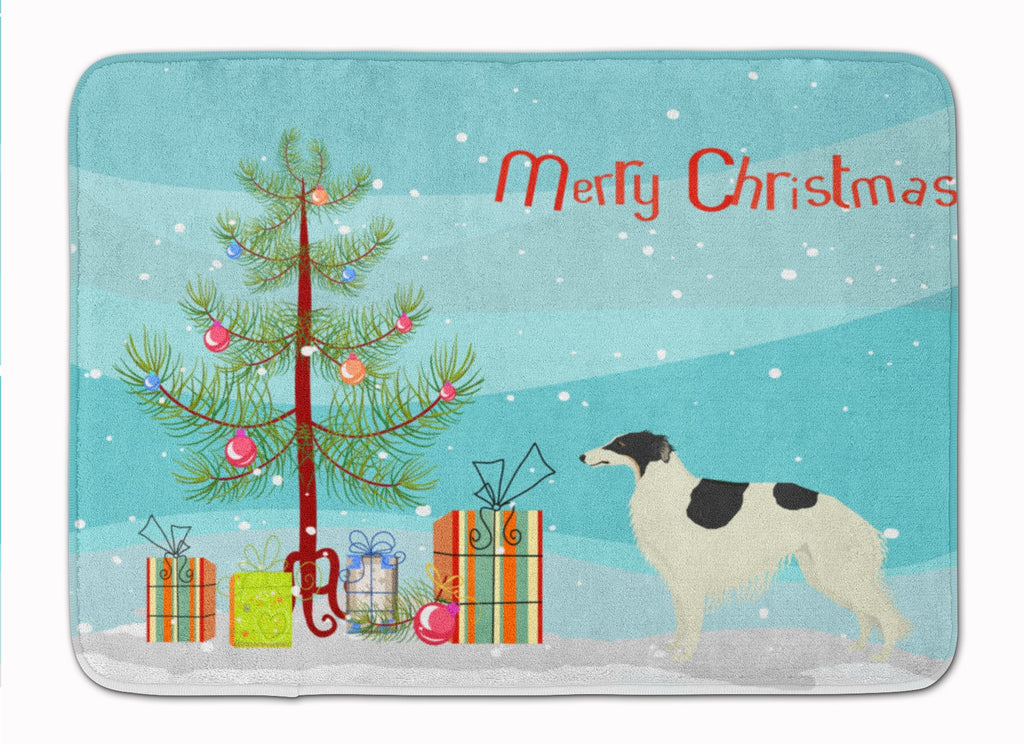 Borzoi Christmas Tree Memory Foam Kitchen Mat Machine Washable Anti-Fatigue Cushion Comfort Bath or Kitchen Rug