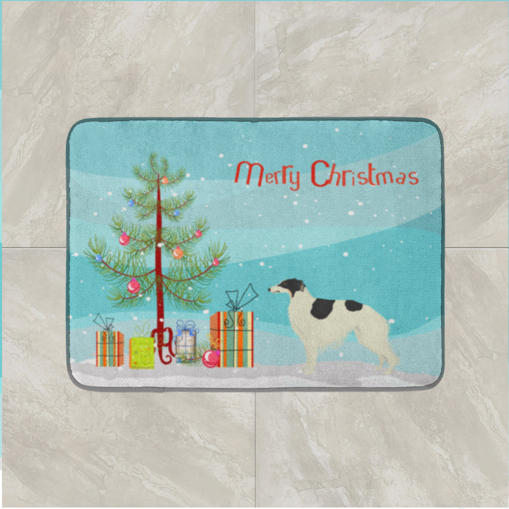 Borzoi Christmas Tree Memory Foam Kitchen Mat Machine Washable Anti-Fatigue Cushion Comfort Bath or Kitchen Rug