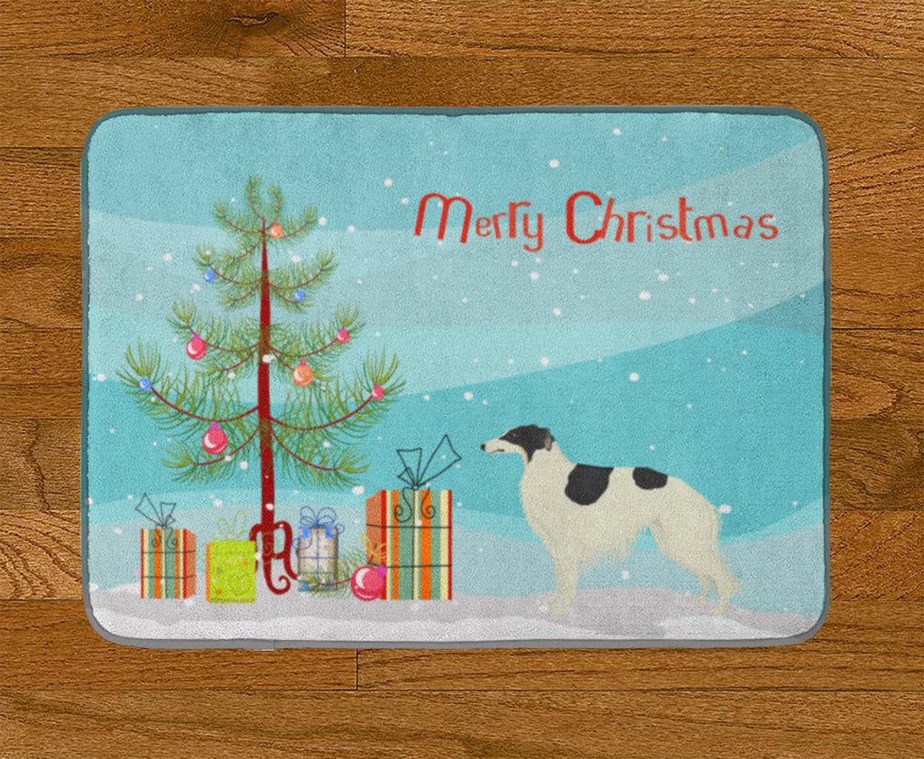 Borzoi Christmas Tree Memory Foam Kitchen Mat Machine Washable Anti-Fatigue Cushion Comfort Bath or Kitchen Rug