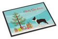 Boston Terrier Christmas Tree Doormat Indoor Outdoor 18H X 27W Front Door Mat Rugs for Entryway, Non Slip Washable