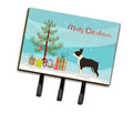 Boston Terrier Christmas Tree Leash or Key Holder Wall Hooks, Coat Rack Wall Mount, for Hanging Keys, Towels, Aprons, Leashes