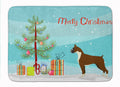 Boxer Christmas Tree Memory Foam Kitchen Mat Machine Washable Anti-Fatigue Cushion Comfort Bath or Kitchen Rug