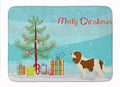 Cavalier Spaniel Christmas Tree Memory Foam Kitchen Mat Machine Washable Anti-Fatigue Cushion Comfort Bath or Kitchen Rug