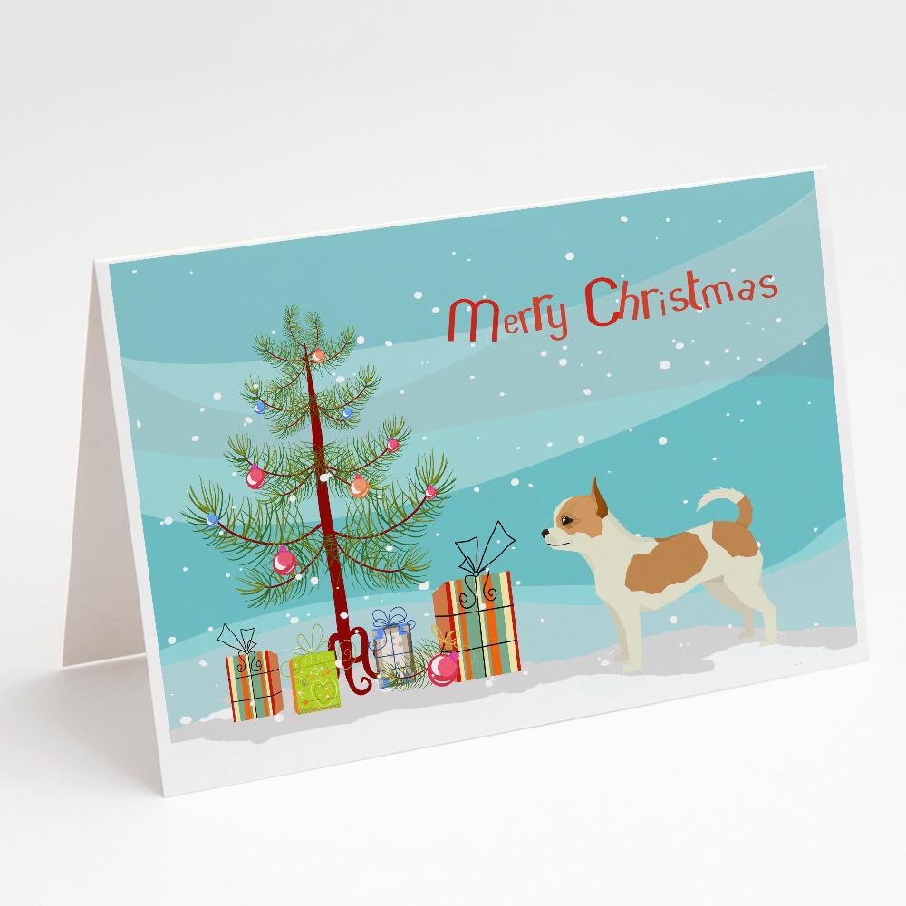 Chihuahua Christmas Tree Greeting Cards Pack of 8 Blank Cards with Envelopes Whimsical A7 Size 5x7