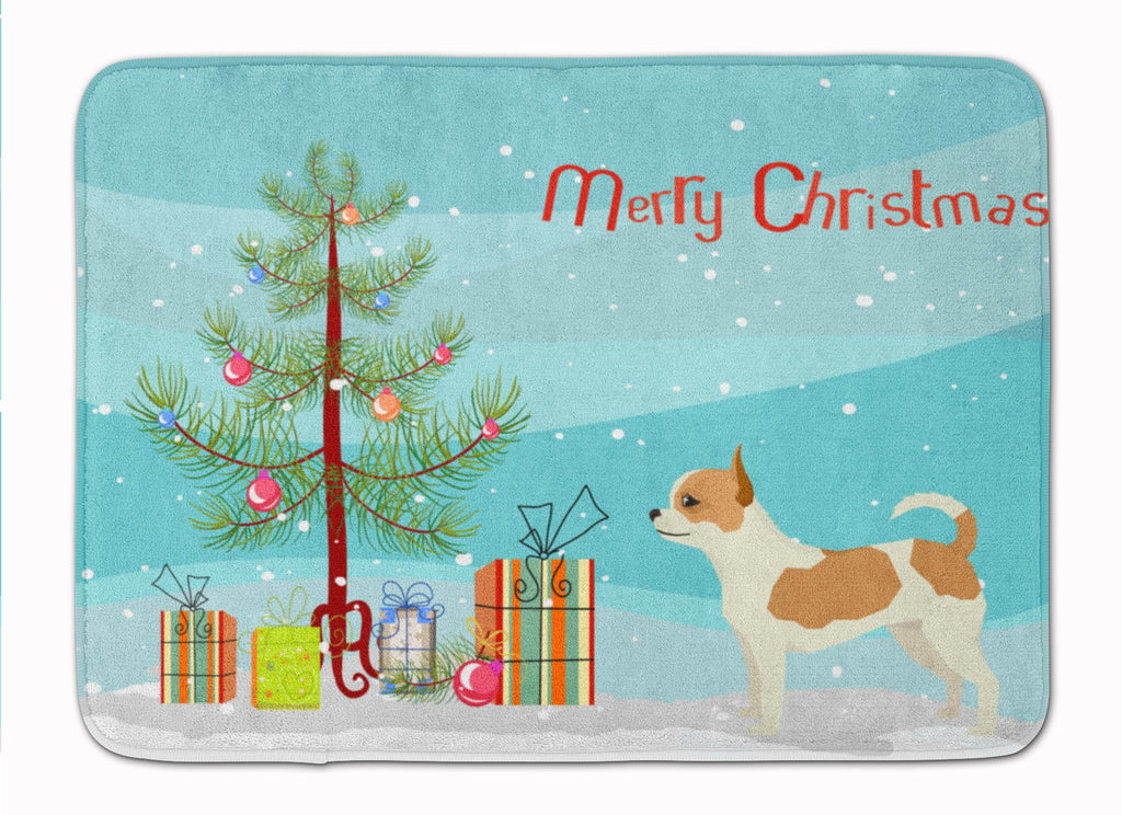 Chihuahua Christmas Tree Memory Foam Kitchen Mat Machine Washable Anti-Fatigue Cushion Comfort Bath or Kitchen Rug
