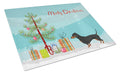 Dachshund Christmas Tree Cutting Board Tempered Glass Kitchen Cutting Surface, Heat Resistant Chopping, Non-Slip Feet, Food Prep & Serving