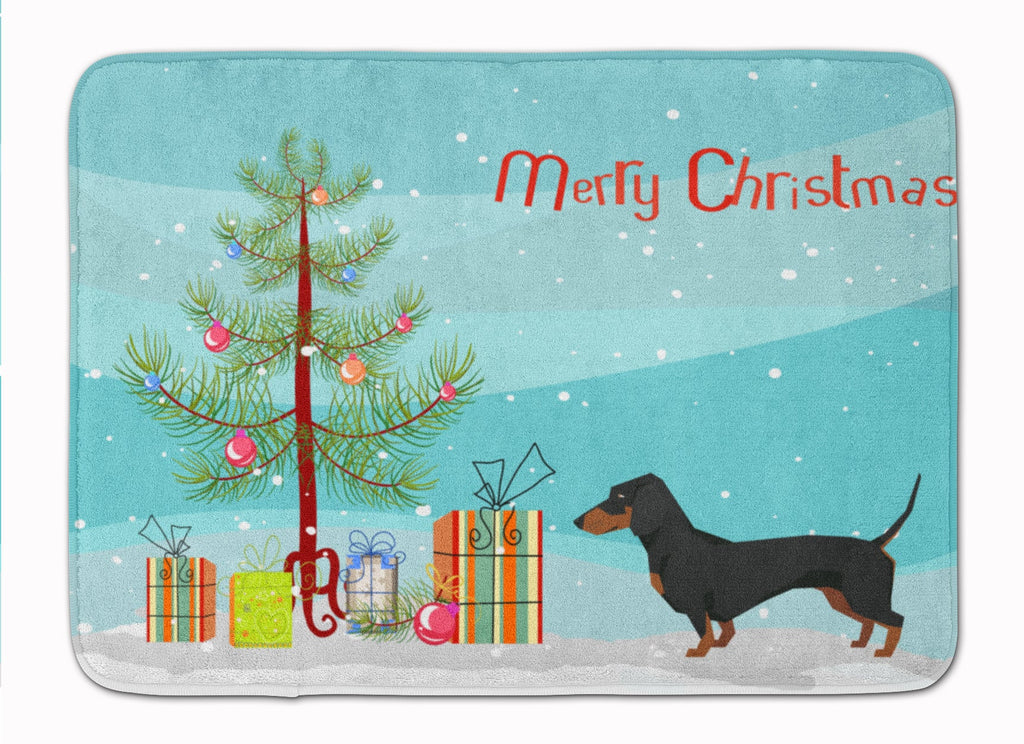 Dachshund Christmas Tree Memory Foam Kitchen Mat Machine Washable Anti-Fatigue Cushion Comfort Bath or Kitchen Rug