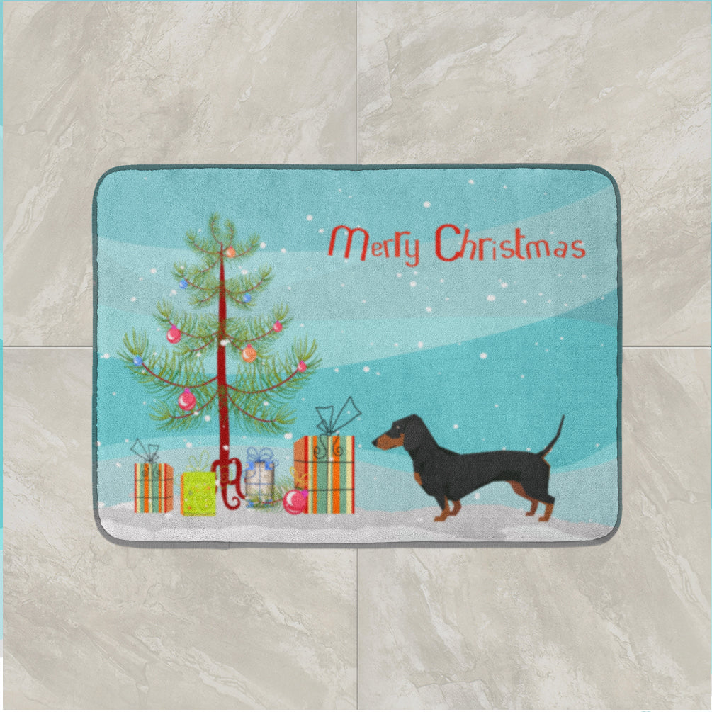 Dachshund Christmas Tree Memory Foam Kitchen Mat Machine Washable Anti-Fatigue Cushion Comfort Bath or Kitchen Rug