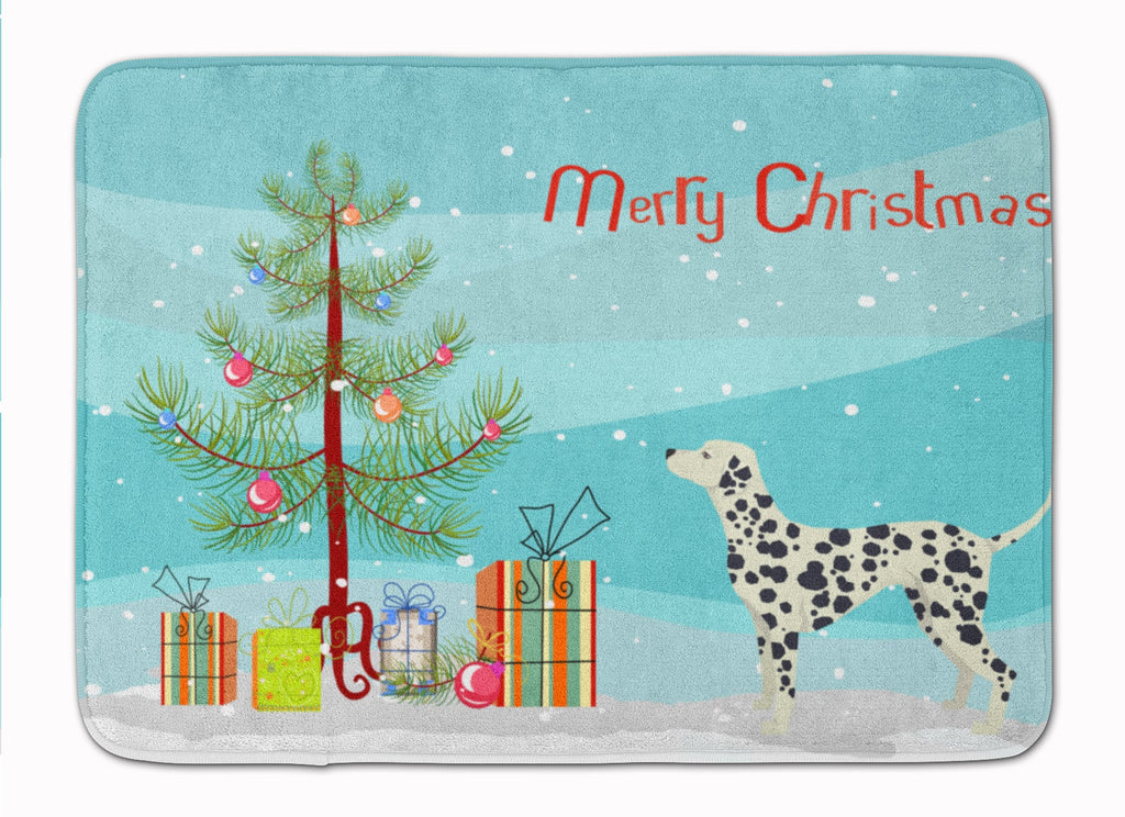Dalmatian Christmas Tree Memory Foam Kitchen Mat Machine Washable Anti-Fatigue Cushion Comfort Bath or Kitchen Rug