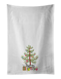 Dalmatian Christmas Tree Kitchen Towel Set of 2 White Dish Towels Decorative Bathroom Hand towel for Hand, Face, Hair, Yoga, Tea, Dishcloth, 19 X 28", White