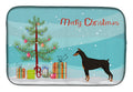 Doberman Pinscher Christmas Tree Dish Drying Mat Absorbent Dish Drying Mat Pad for Kitchen Counter Dish Drainer Mat for Countertop, 14 x 21", Multicolor