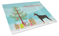 Doberman Pinscher Christmas Tree Cutting Board Tempered Glass Kitchen Cutting Surface, Heat Resistant Chopping, Non-Slip Feet, Food Prep & Serving