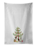 English Springer Spaniel Christmas Tree Kitchen Towel Set of 2 White Dish Towels Decorative Bathroom Hand towel for Hand, Face, Hair, Yoga, Tea, Dishcloth, 19 X 28", White