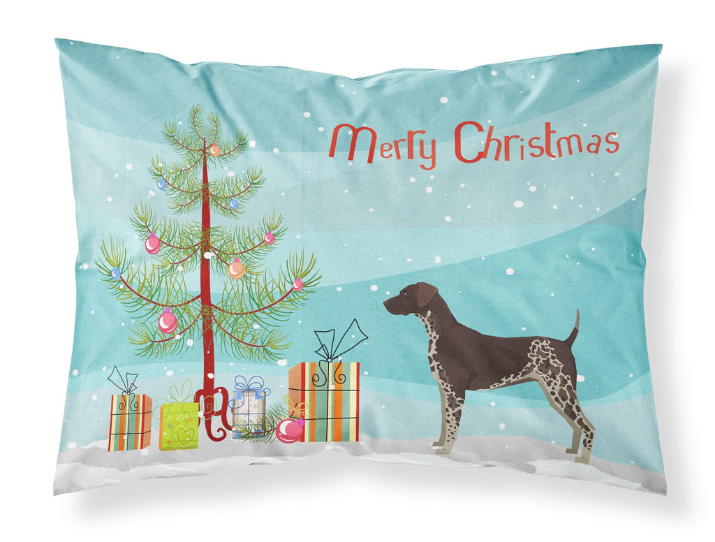 German Shorthaired Pointer Christmas Tree Standard Pillowcase Lightweight Super Soft Easy Care Decorative Artwork Pillowcase, Standard