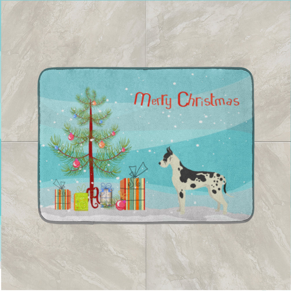 Great Dane Christmas Tree Memory Foam Kitchen Mat Machine Washable Anti-Fatigue Cushion Comfort Bath or Kitchen Rug