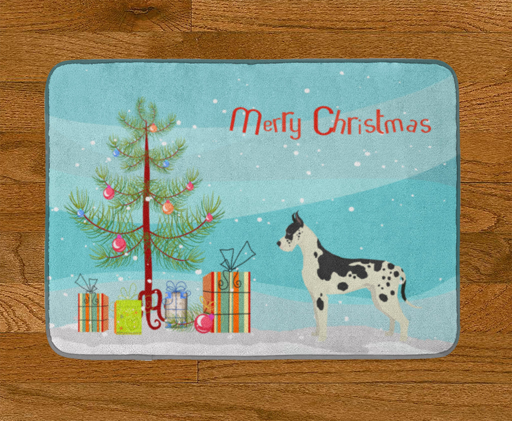 Great Dane Christmas Tree Memory Foam Kitchen Mat Machine Washable Anti-Fatigue Cushion Comfort Bath or Kitchen Rug