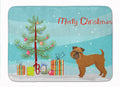 Brussels Griffon Christmas Tree Memory Foam Kitchen Mat Machine Washable Anti-Fatigue Cushion Comfort Bath or Kitchen Rug