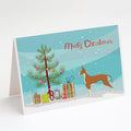 Ibizan Hound Christmas Tree Greeting Cards Pack of 8 Blank Cards with Envelopes Whimsical A7 Size 5x7