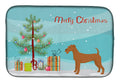 Irish Terrier Christmas Tree Dish Drying Mat Absorbent Dish Drying Mat Pad for Kitchen Counter Dish Drainer Mat for Countertop, 14 x 21", Multicolor
