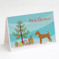 Irish Terrier Christmas Tree Greeting Cards Pack of 8 Blank Cards with Envelopes Whimsical A7 Size 5x7