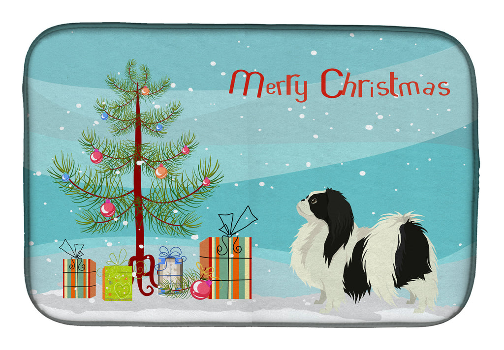 Japanese Chin Christmas Tree Dish Drying Mat Absorbent Dish Drying Mat Pad for Kitchen Counter Dish Drainer Mat for Countertop, 14 x 21", Multicolor
