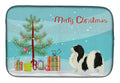 Japanese Chin Christmas Tree Dish Drying Mat Absorbent Dish Drying Mat Pad for Kitchen Counter Dish Drainer Mat for Countertop, 14 x 21", Multicolor