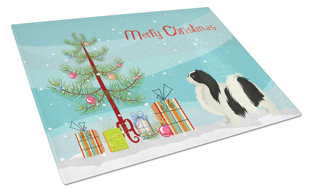 Japanese Chin Christmas Tree Cutting Board Tempered Glass Kitchen Cutting Surface, Heat Resistant Chopping, Non-Slip Feet, Food Prep & Serving