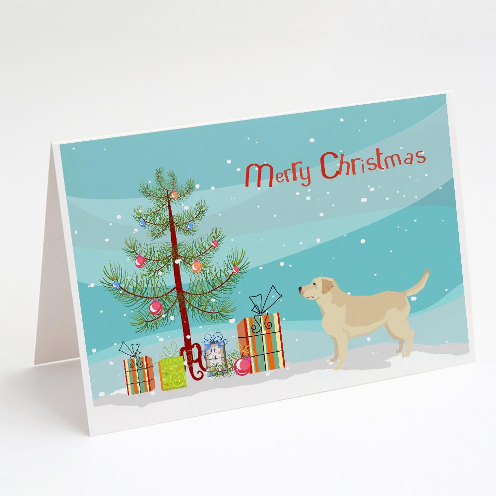 Labrador Retriever Christmas Tree Greeting Cards Pack of 8 Blank Cards with Envelopes Whimsical A7 Size 5x7