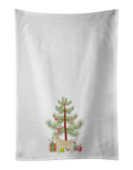 Labrador Retriever Christmas Tree Kitchen Towel Set of 2 White Dish Towels Decorative Bathroom Hand towel for Hand, Face, Hair, Yoga, Tea, Dishcloth, 19 X 28", White