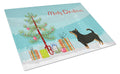 Lancashire Terrier Christmas Tree Cutting Board Tempered Glass Kitchen Cutting Surface, Heat Resistant Chopping, Non-Slip Feet, Food Prep & Serving