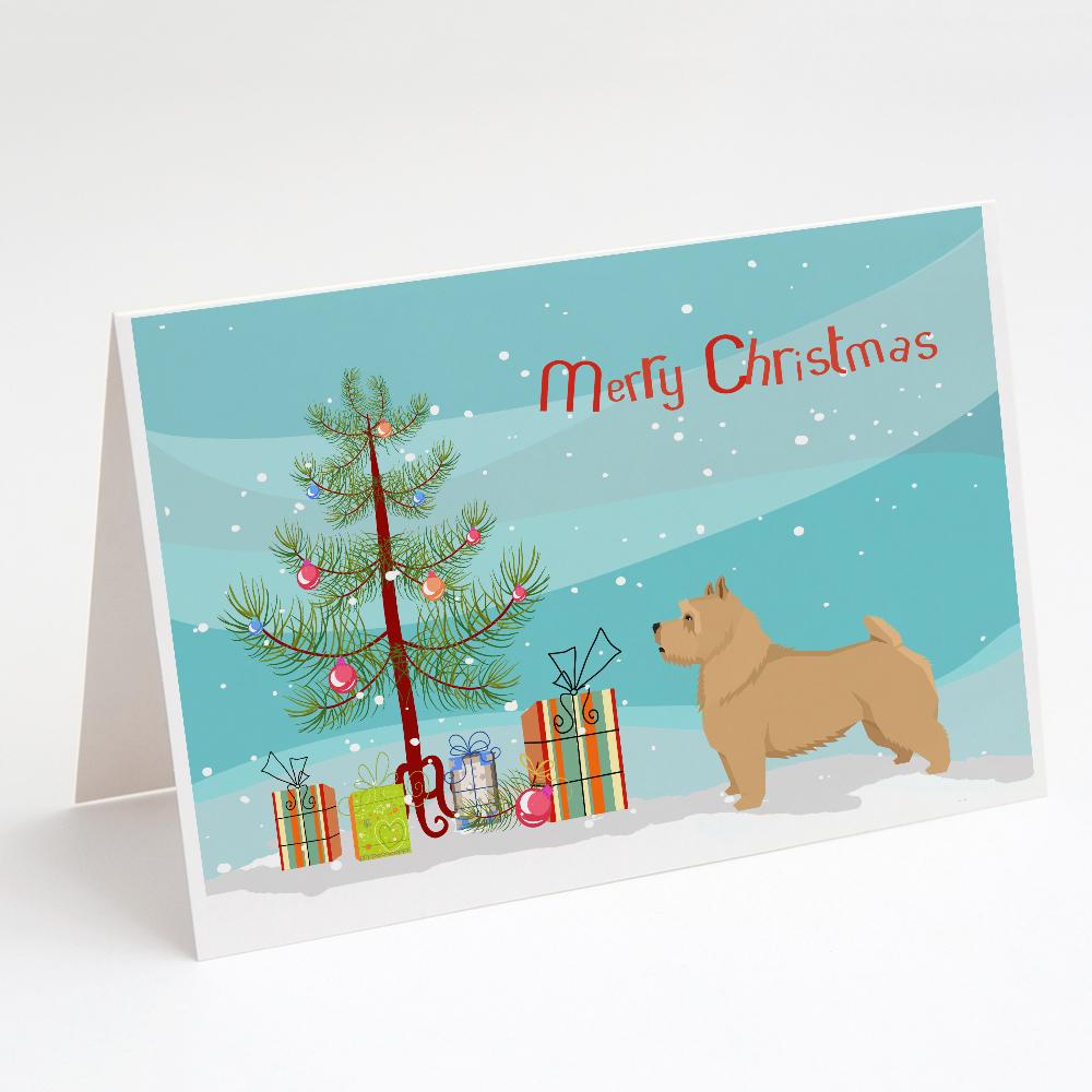 Norwich Terrier Christmas Tree Greeting Cards Pack of 8 Blank Cards with Envelopes Whimsical A7 Size 5x7