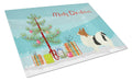Papillon Christmas Tree Cutting Board Tempered Glass Kitchen Cutting Surface, Heat Resistant Chopping, Non-Slip Feet, Food Prep & Serving