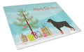 Rottweiler Christmas Tree Cutting Board Tempered Glass Kitchen Cutting Surface, Heat Resistant Chopping, Non-Slip Feet, Food Prep & Serving