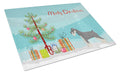 Schnauzer Christmas Tree Cutting Board Tempered Glass Kitchen Cutting Surface, Heat Resistant Chopping, Non-Slip Feet, Food Prep & Serving