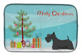 Scottish Terrier Christmas Tree Dish Drying Mat Absorbent Dish Drying Mat Pad for Kitchen Counter Dish Drainer Mat for Countertop, 14 x 21", Multicolor