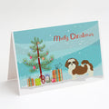 Shih Tzu Christmas Tree Greeting Cards Pack of 8 Blank Cards with Envelopes Whimsical A7 Size 5x7