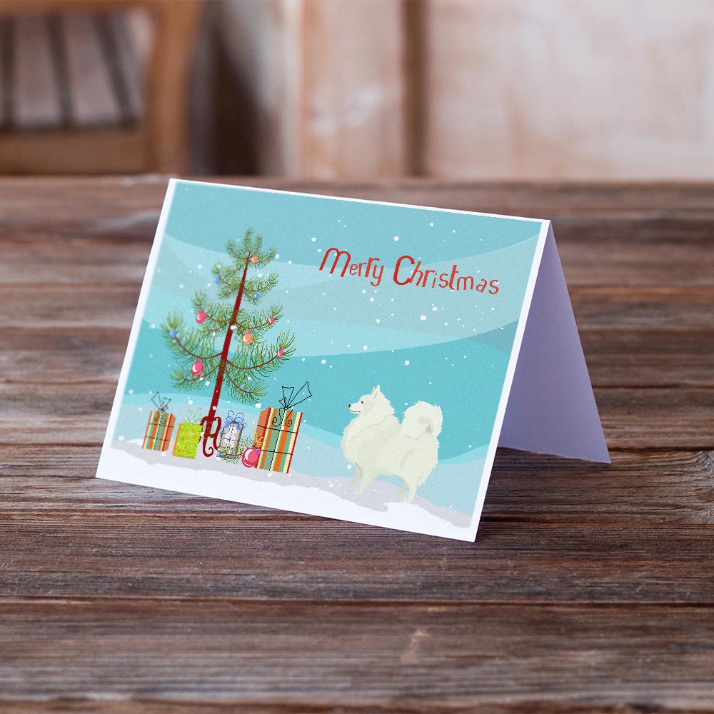Spitz Christmas Tree Greeting Cards Pack of 8 Blank Cards with Envelopes Whimsical A7 Size 5x7