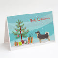 Swedish Vallhund Christmas Tree Greeting Cards Pack of 8 Blank Cards with Envelopes Whimsical A7 Size 5x7