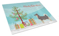 Swedish Vallhund Christmas Tree Cutting Board Tempered Glass Kitchen Cutting Surface, Heat Resistant Chopping, Non-Slip Feet, Food Prep & Serving