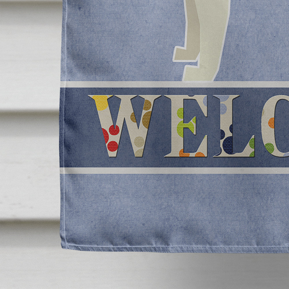 Akita Welcome House Flag 28x40 Porch Sleeve Pole Decorative Outside Yard Banner Artwork Wall Hanging, Polyester