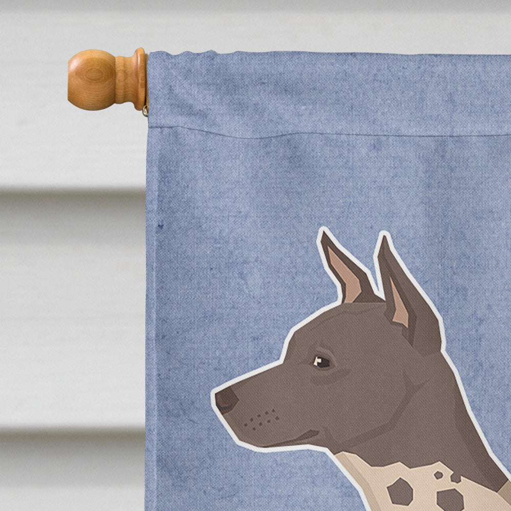 American Hairless Terrier Welcome House Flag 28x40 Porch Sleeve Pole Decorative Outside Yard Banner Artwork Wall Hanging, Polyester