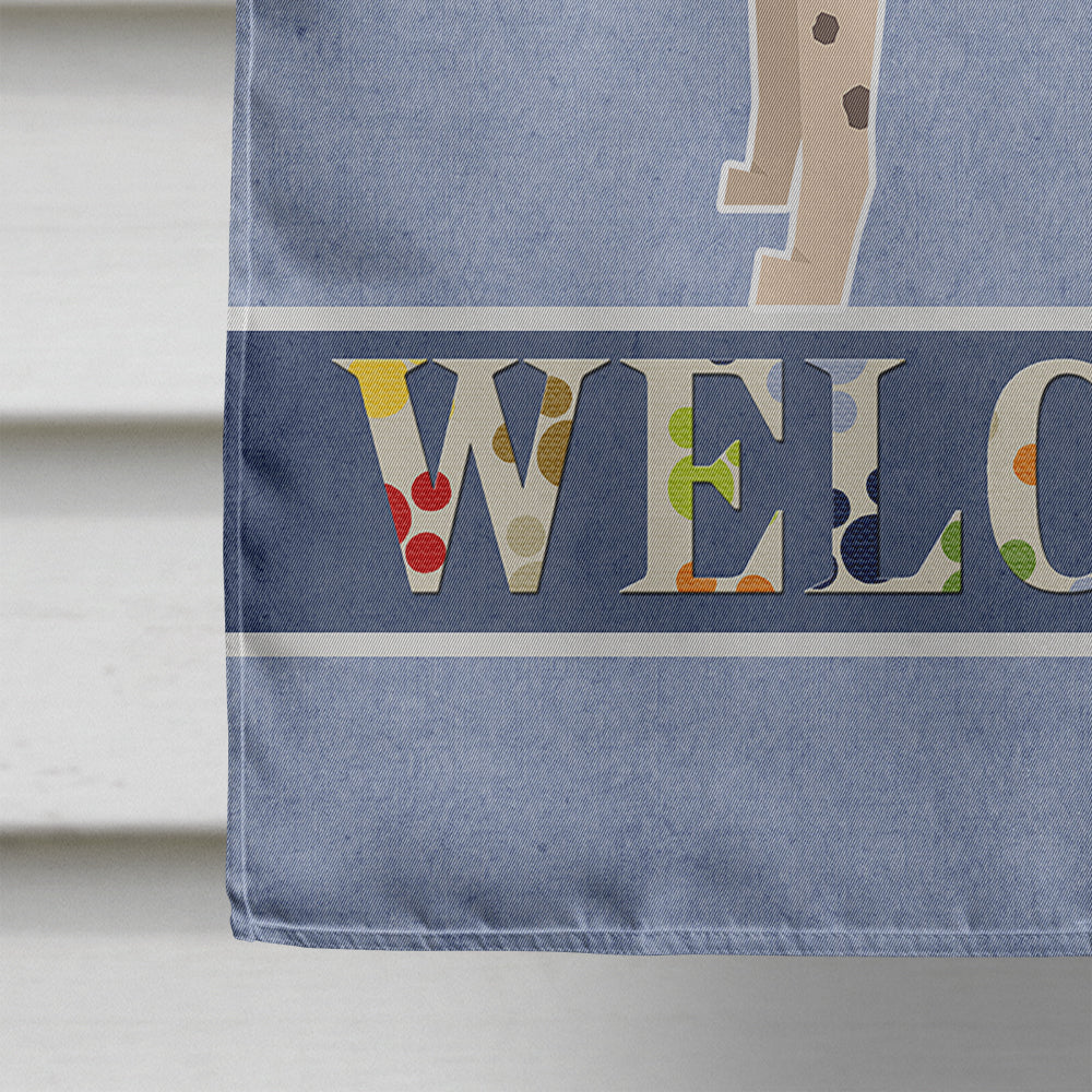 American Hairless Terrier Welcome House Flag 28x40 Porch Sleeve Pole Decorative Outside Yard Banner Artwork Wall Hanging, Polyester