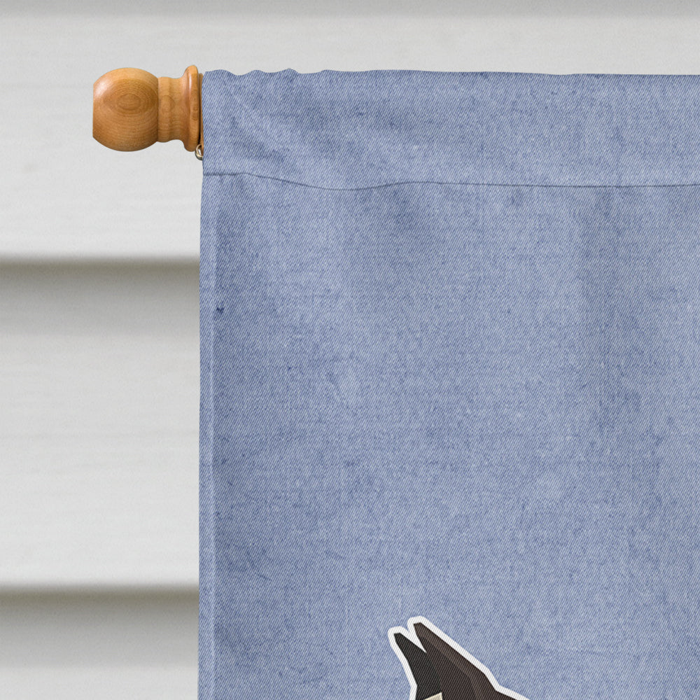 American Staffordshire Terrier Welcome House Flag 28x40 Porch Sleeve Pole Decorative Outside Yard Banner Artwork Wall Hanging, Polyester