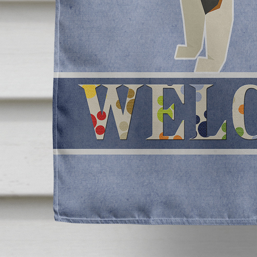 Australian Shepherd Welcome House Flag 28x40 Porch Sleeve Pole Decorative Outside Yard Banner Artwork Wall Hanging, Polyester