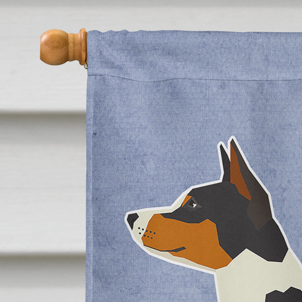 Basenji Welcome House Flag 28x40 Porch Sleeve Pole Decorative Outside Yard Banner Artwork Wall Hanging, Polyester