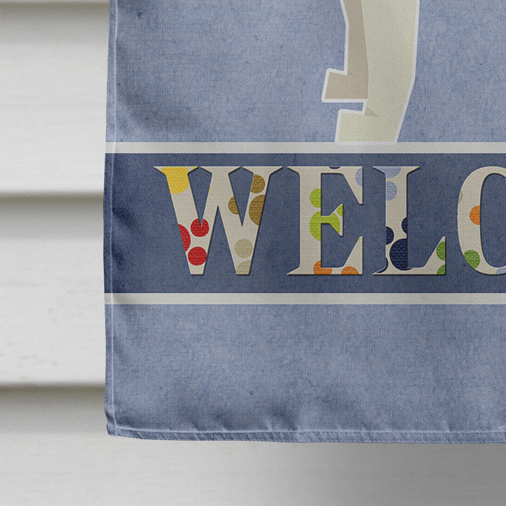 Beagle Welcome House Flag 28x40 Porch Sleeve Pole Decorative Outside Yard Banner Artwork Wall Hanging, Polyester